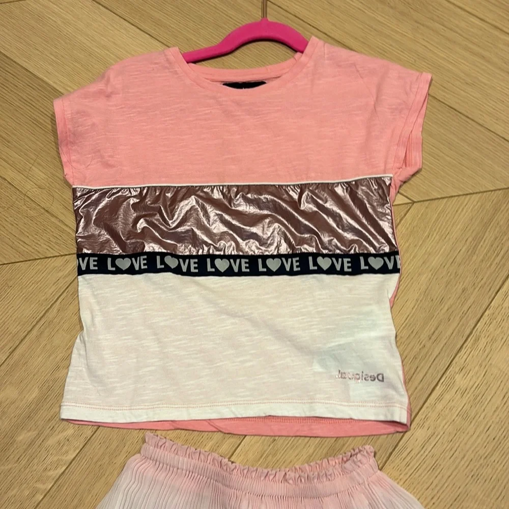 Girls Desigual Top & Mayoral Ombré Tulle Skirt Bundle 5T